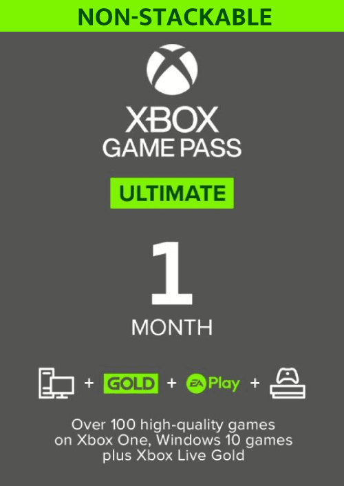 1 Month Xbox Game Pass Ultimate Xbox One/Xbox Series X|S/PC (EU) (Non-Stackable)