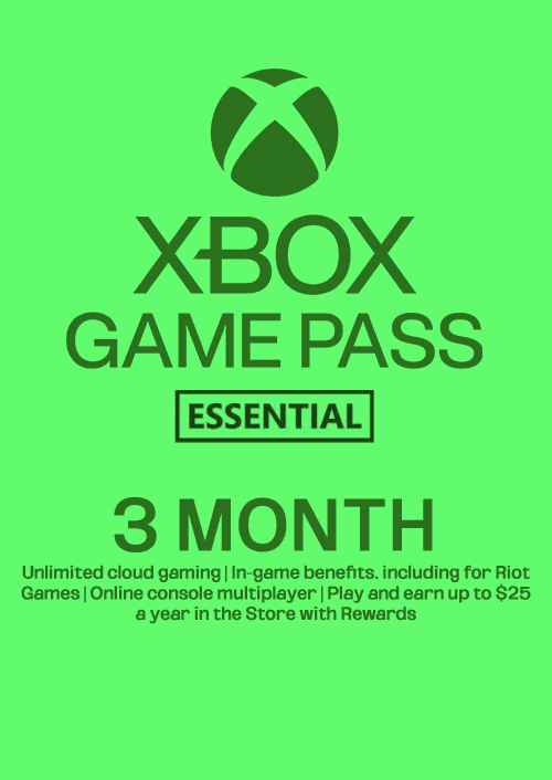 Xbox Game Pass Essential - 3 Month Membership (WW)