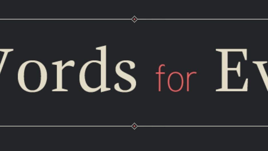 Words for Evil