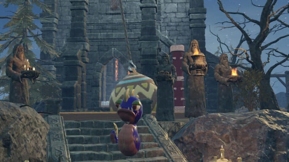 Worm in horror place