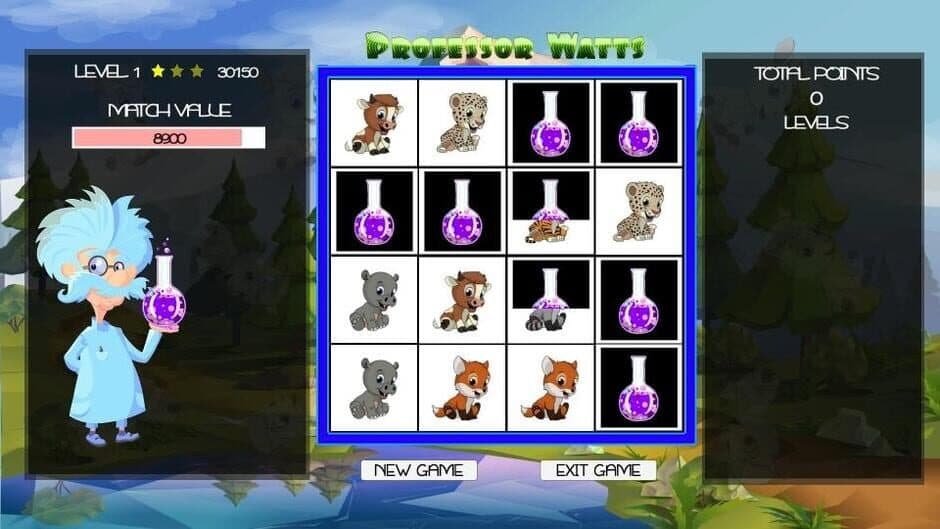 Professor Watts Memory Match Cute Animals screenshot 1