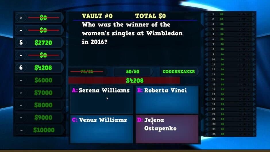 Trivia Vault Tennis Trivia screenshot 2