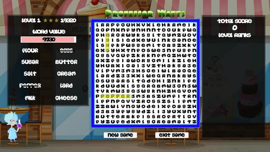 Professor Watts Word Search: Yummy Foods screenshot 2