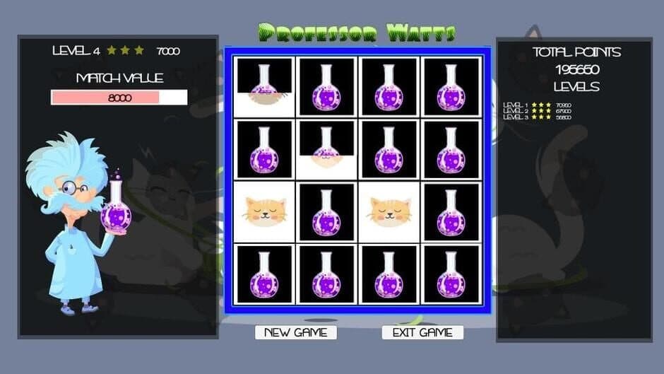 Professor Watts Memory Match Cats screenshot 5