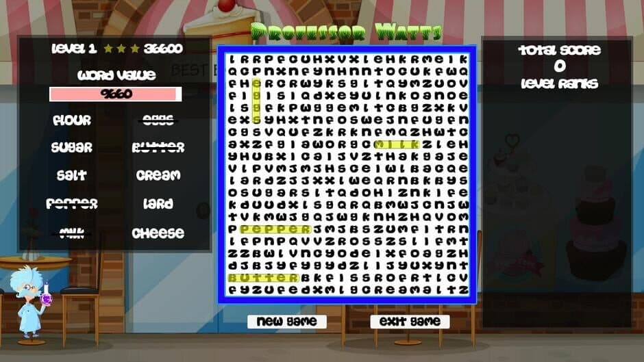 Professor Watts Word Search: Yummy Foods screenshot 3