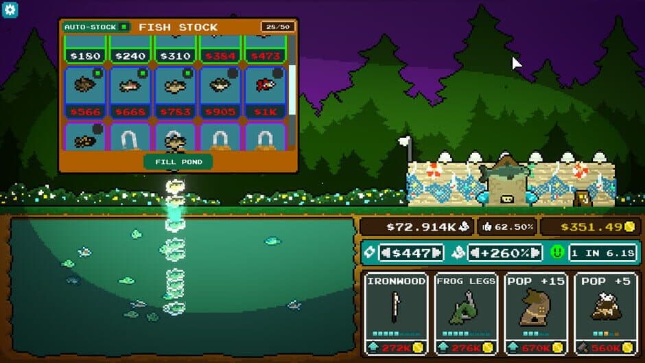 Pocket Idler: Fishing Pond screenshot 2