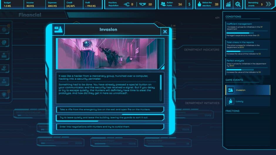 CEO Sim: Cyberpunk screenshot 1