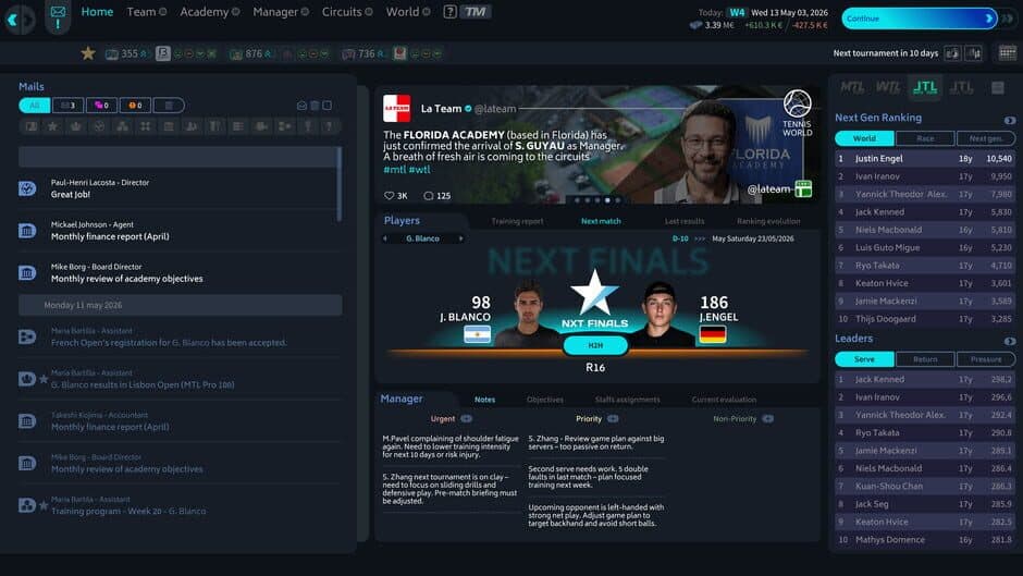 Tennis Manager 26 screenshot 1