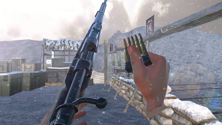 World War 2 Winter Gun Range VR Simulator screenshot 1