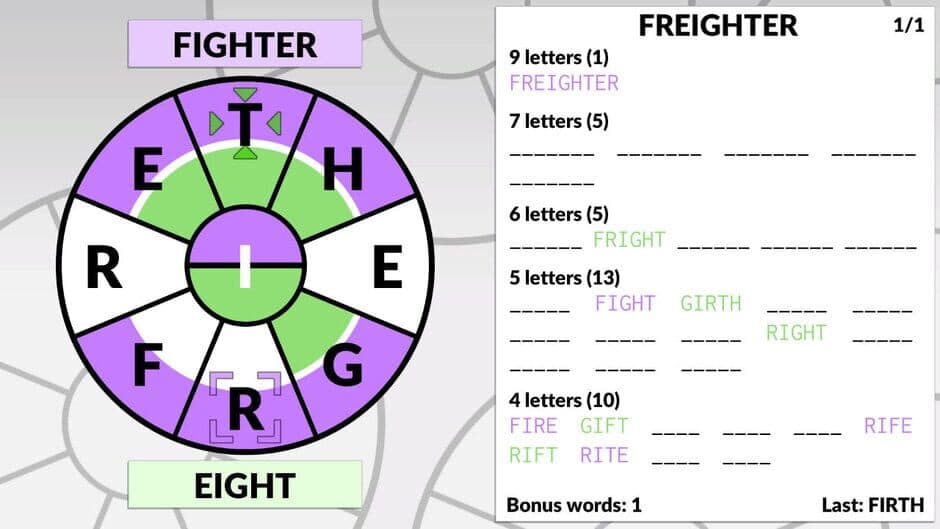 Word Wheel by POWGI screenshot 2