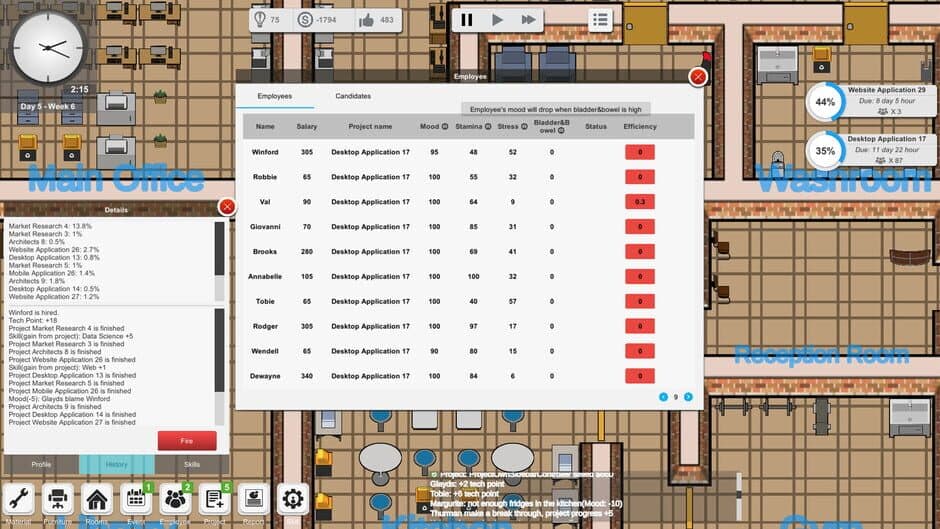 Outsourcing - IT company simulator screenshot 3
