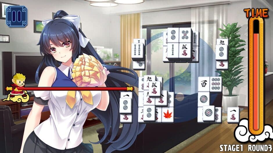Pretty Girls Mahjong Solitaire [BLUE] screenshot 1