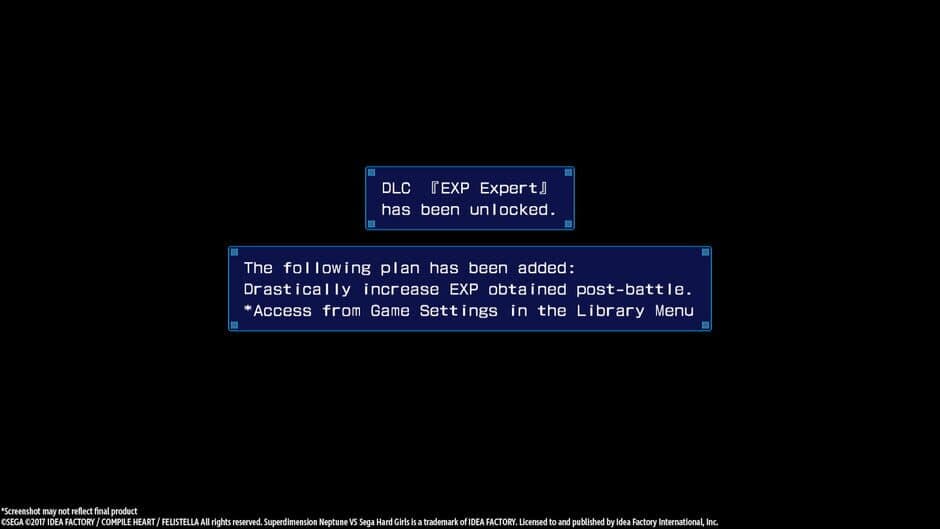Superdimension Neptune VS Sega Hard Girls - EXP Expert screenshot 1