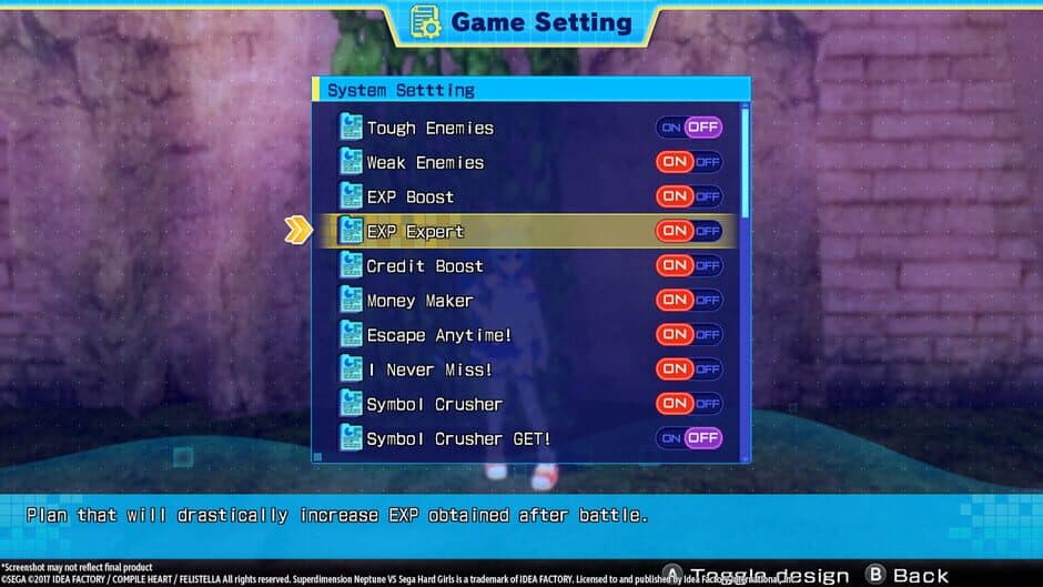 Superdimension Neptune VS Sega Hard Girls - EXP Expert screenshot 2