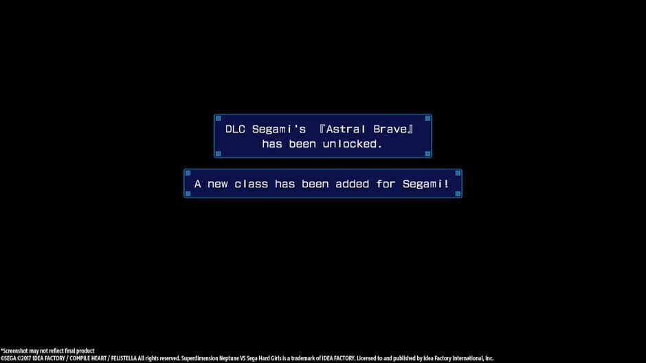 Superdimension Neptune VS Sega Hard Girls - Segami's Astral Brave screenshot 1