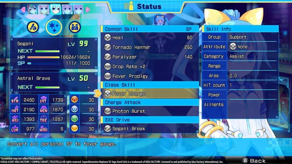 Superdimension Neptune VS Sega Hard Girls - Segami's Astral Brave screenshot 3