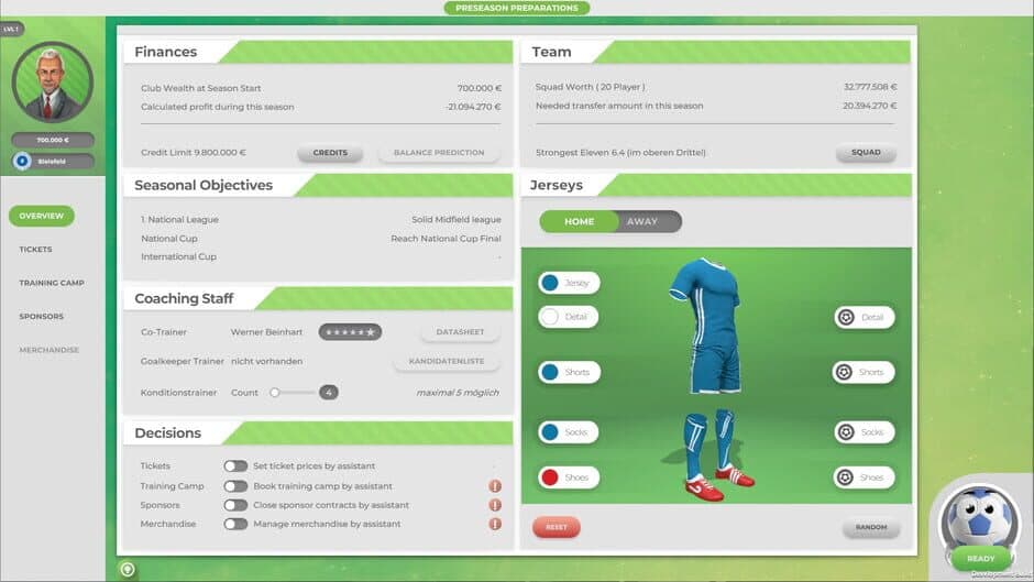 Goal! The Club Manager screenshot 2
