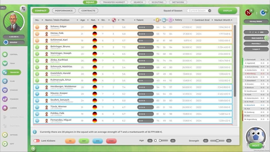 Goal! The Club Manager screenshot 6