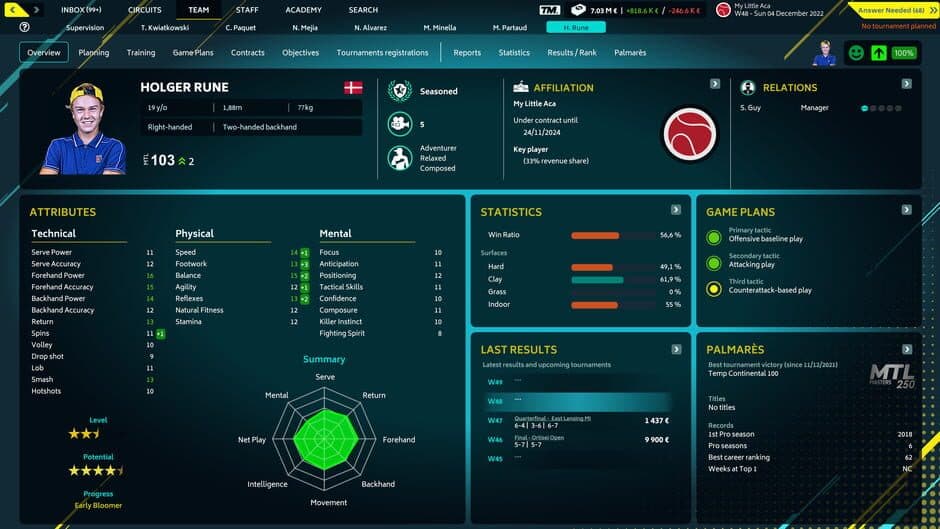Tennis Manager 2022 screenshot 1