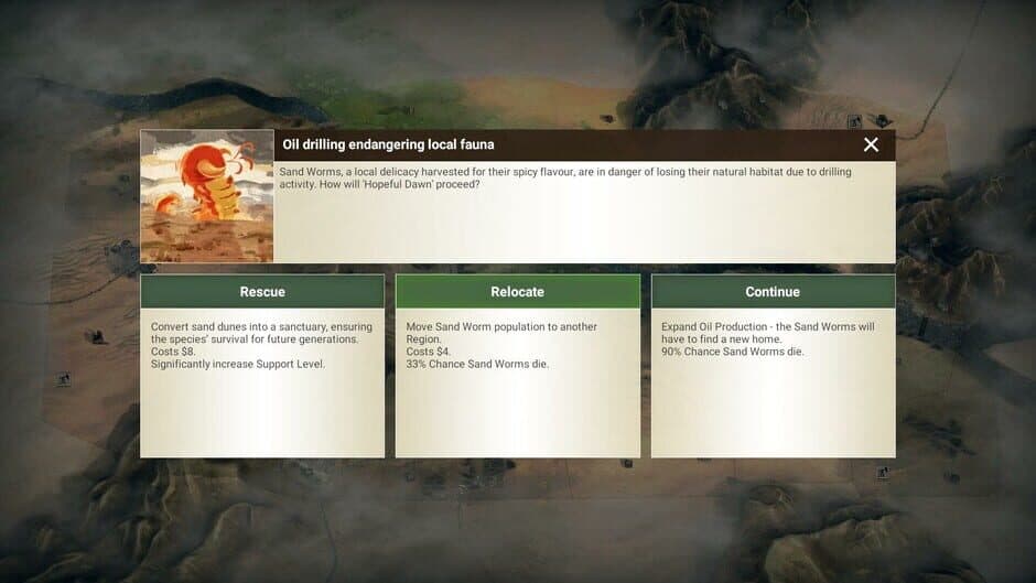 Rebel Inc: Escalation - Sand & Secrets screenshot 2