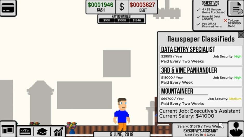 Life and Debt: A Real Life Simulator screenshot 3