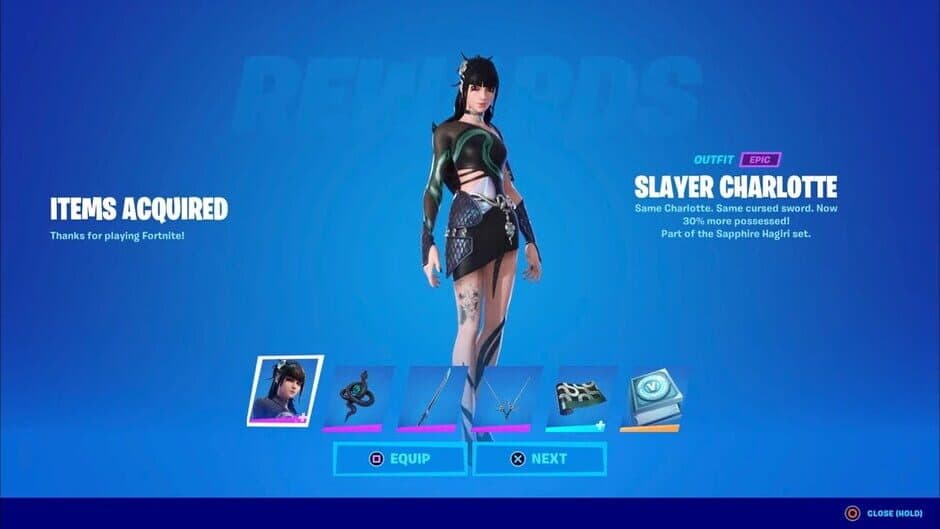 Fortnite - Sapphire Hagiri Quest Pack screenshot 1