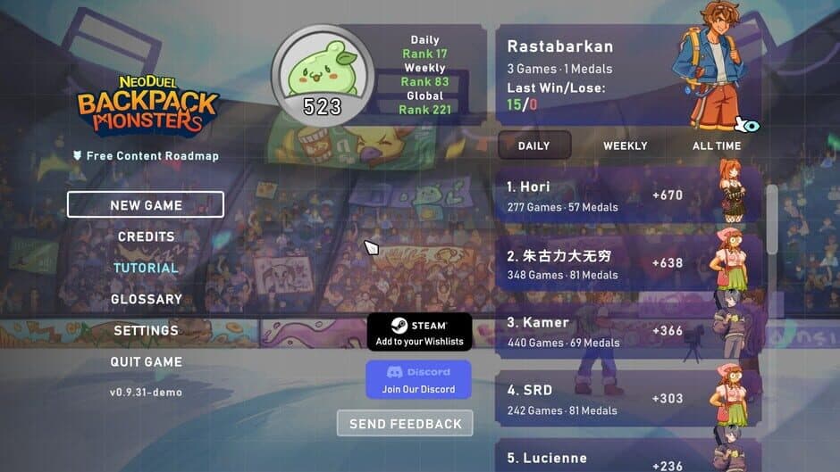 Neoduel Backpack Monsters screenshot 3