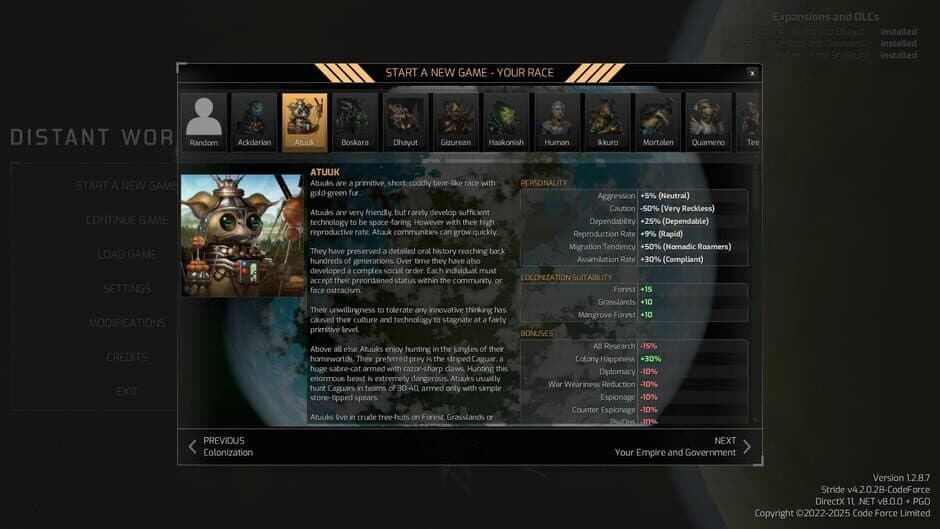 Distant Worlds 2: Factions - Atuuk and Wekkarus screenshot 3