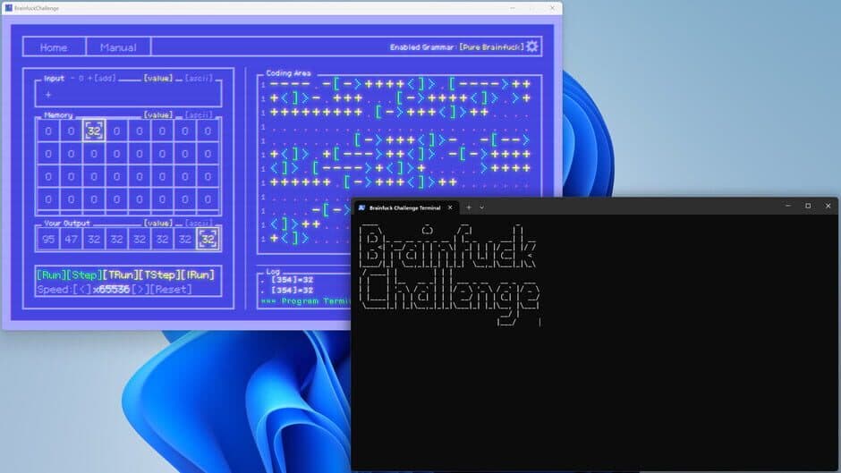Brainfuck Challenge screenshot 3