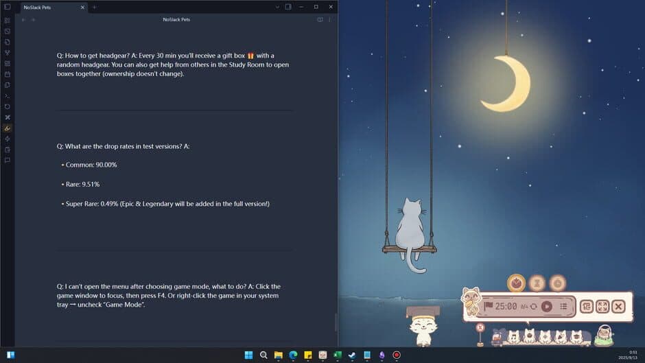 NoSlack Pets: Lo-Fi Paws screenshot 1