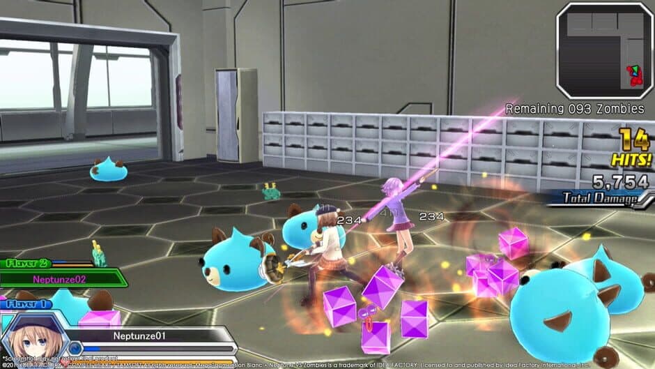 MegaTagmension Blanc + Neptune VS Zombies screenshot 2