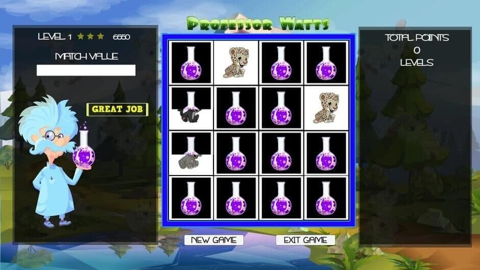 Professor Watts Memory Match Cute Animals screenshot 2