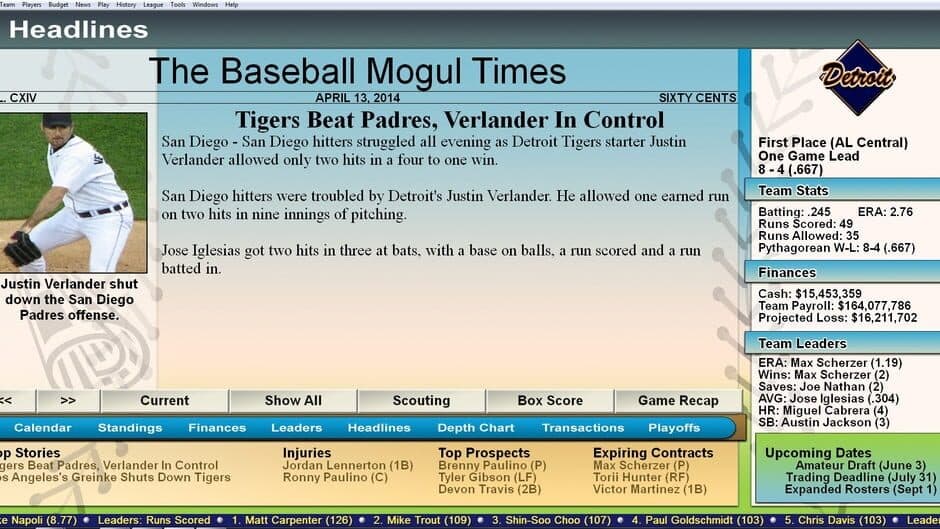 Baseball Mogul 2015 screenshot 4