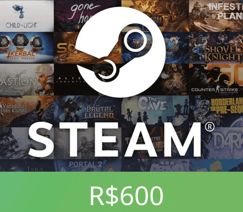 Steam Wallet Card 600 BRL BR Activation