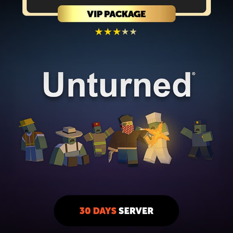 Unturned 30 days Private Server - VIP Package