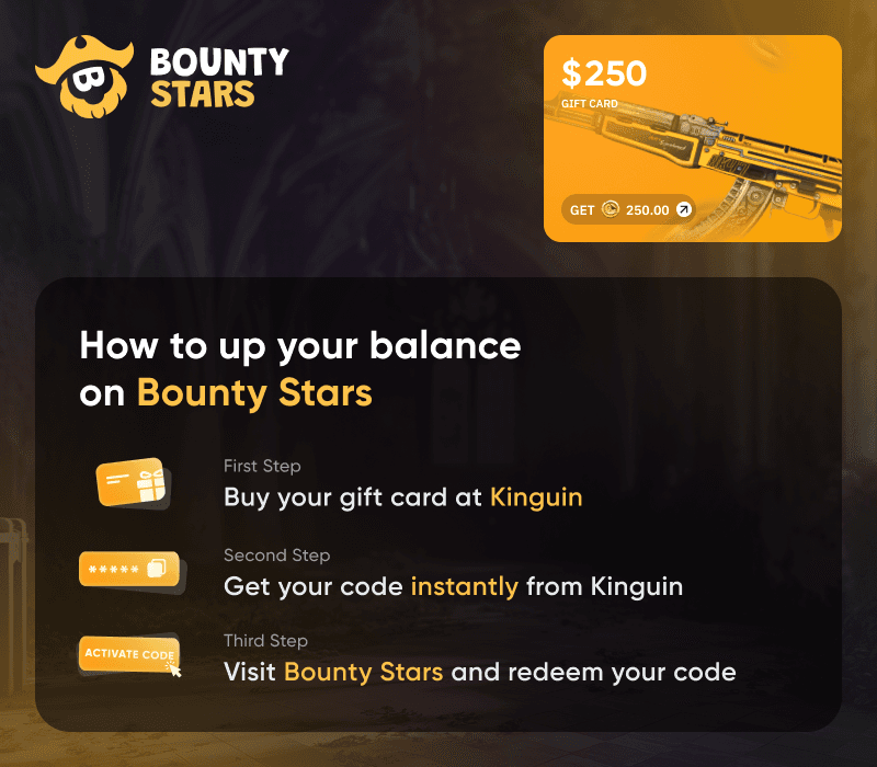 Bountystars.com $250 Wallet Card