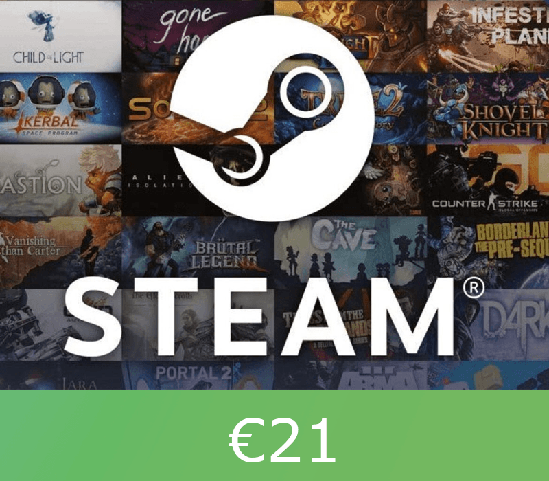 Steam Wallet Card €21 EU Activation