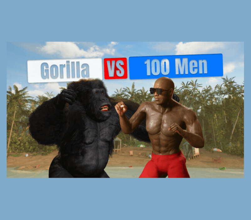 Gorilla Vs 100 Men