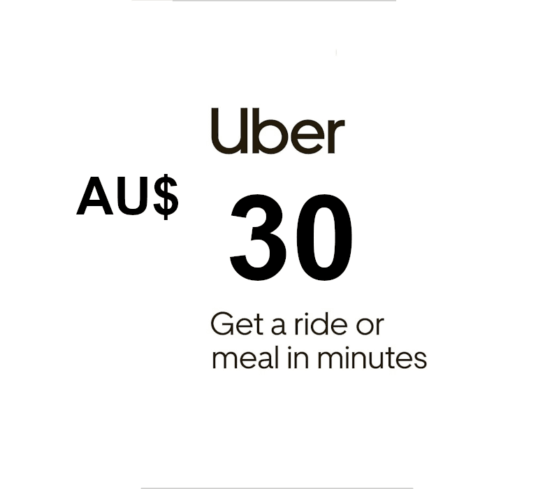 Uber AUD 30 Gift Card AU