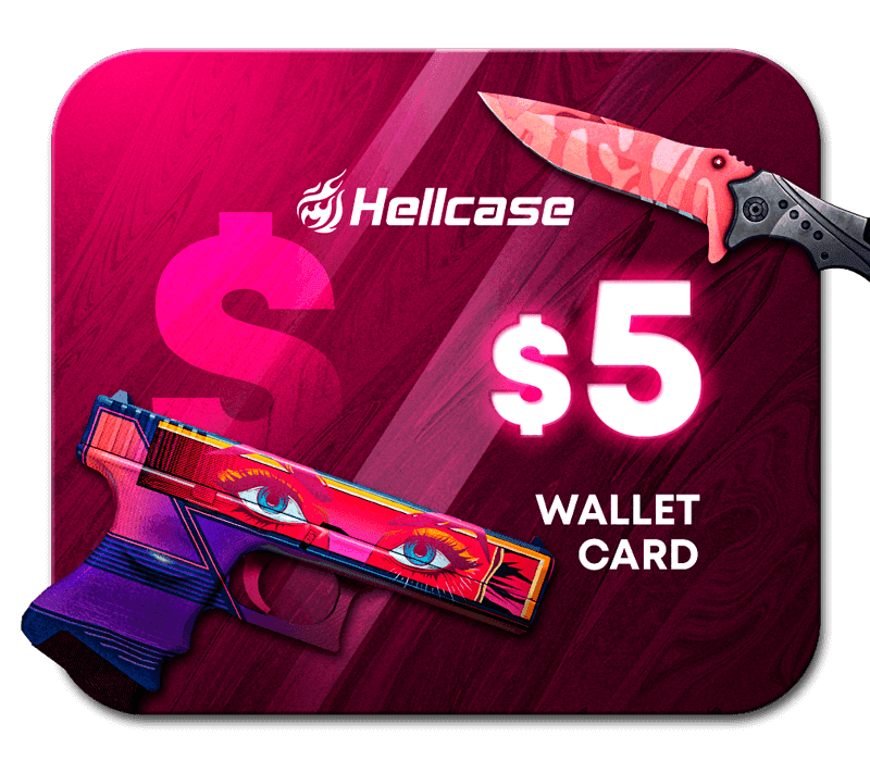 Hellcase.com 5 USD Wallet Card