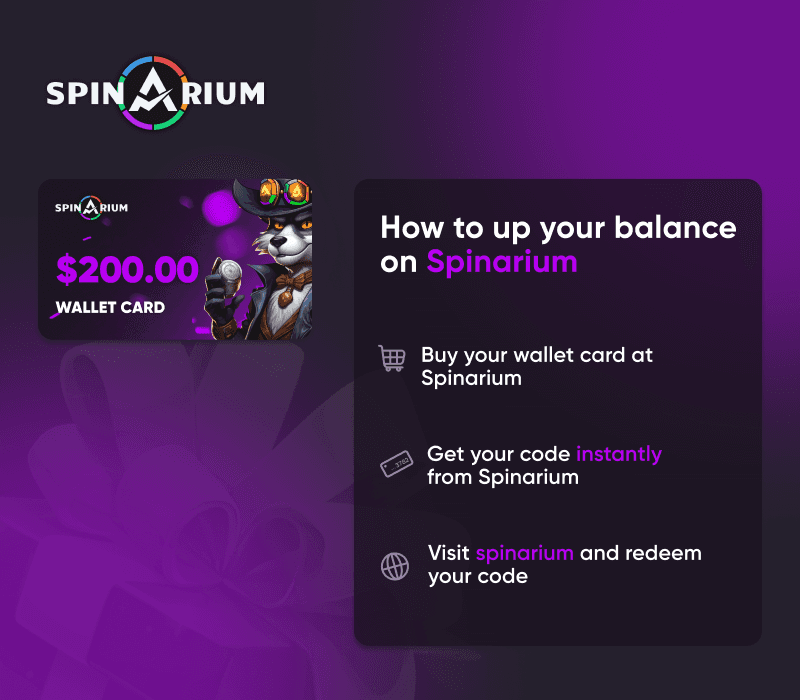 Spinarium.com $200 Wallet Card