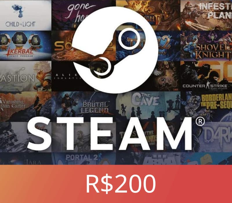 Steam Wallet Card 200 BRL BR Activation