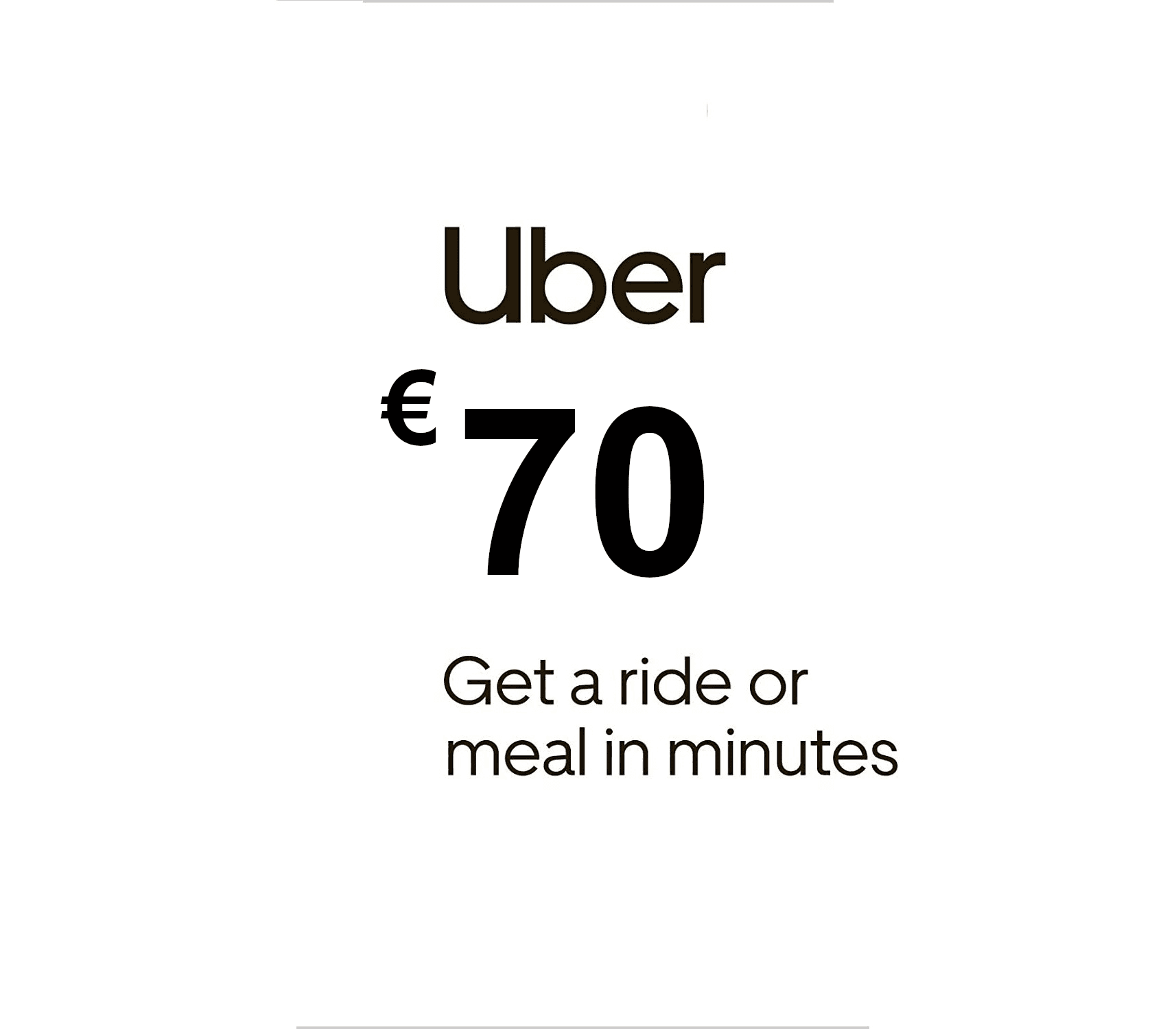 Uber EUR 70 Gift Card ES