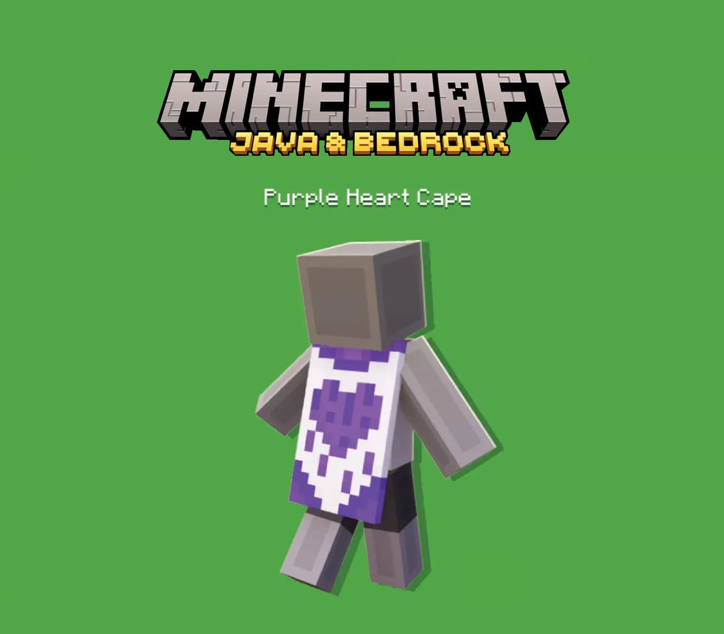 Minecraft Java & Bedrock Edition - Purple Heart Cape DLC
