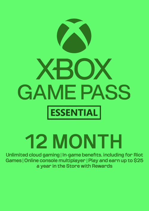 Xbox Game Pass Essential - 12 Month Membership (Europe & UK)