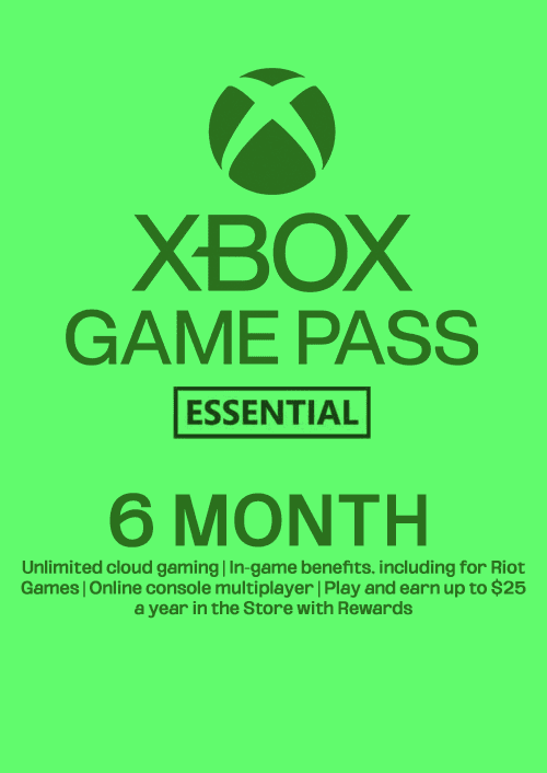 Xbox Game Pass Essential - 6 Month Membership (Europe & UK)