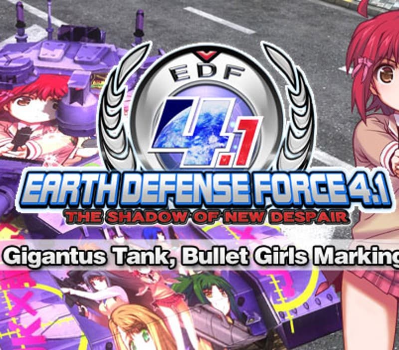 EARTH DEFENSE FORCE 4.1 - Gigantus Tank, Bullet Girls Marking DLC