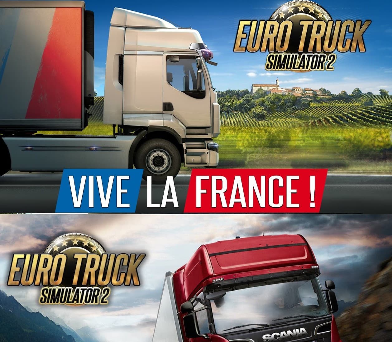 Euro Truck Simulator 2 + Vive la France DLC EU Bundle