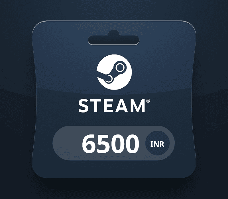 Steam Wallet Card ₹6500 INR Activation