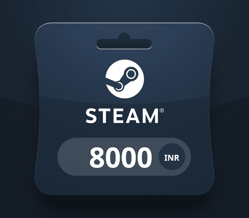 Steam Wallet Card ₹8000 INR Activation